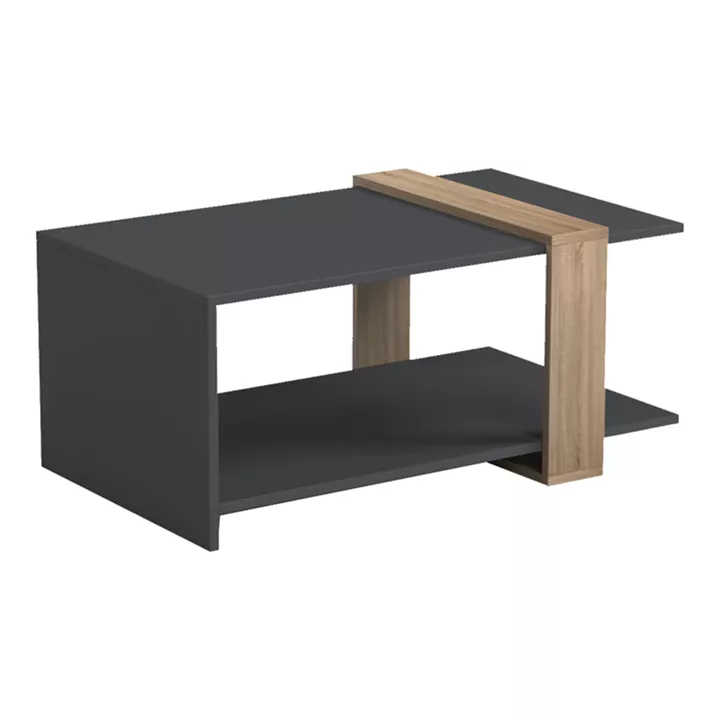 Coffee table Masasi pakoworld anthracite - sonoma 80x50x35cm