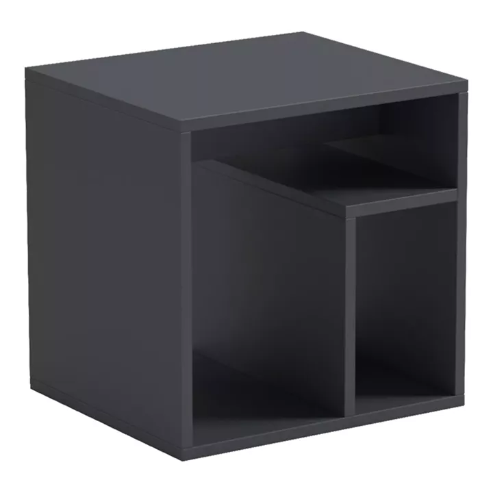 Κομοδίνο Doublo pakoworld ανθρακί 40x35x40εκ