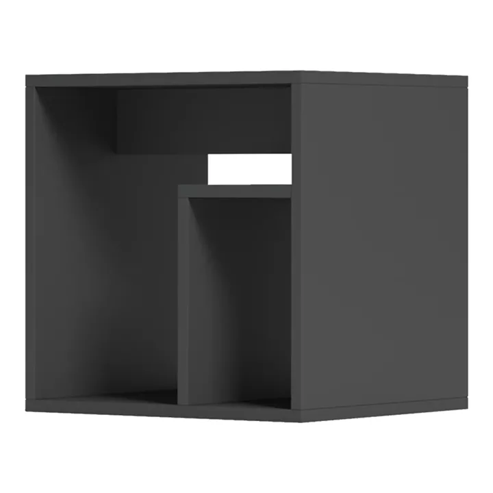 Κομοδίνο Doublo pakoworld ανθρακί 40x35x40εκ