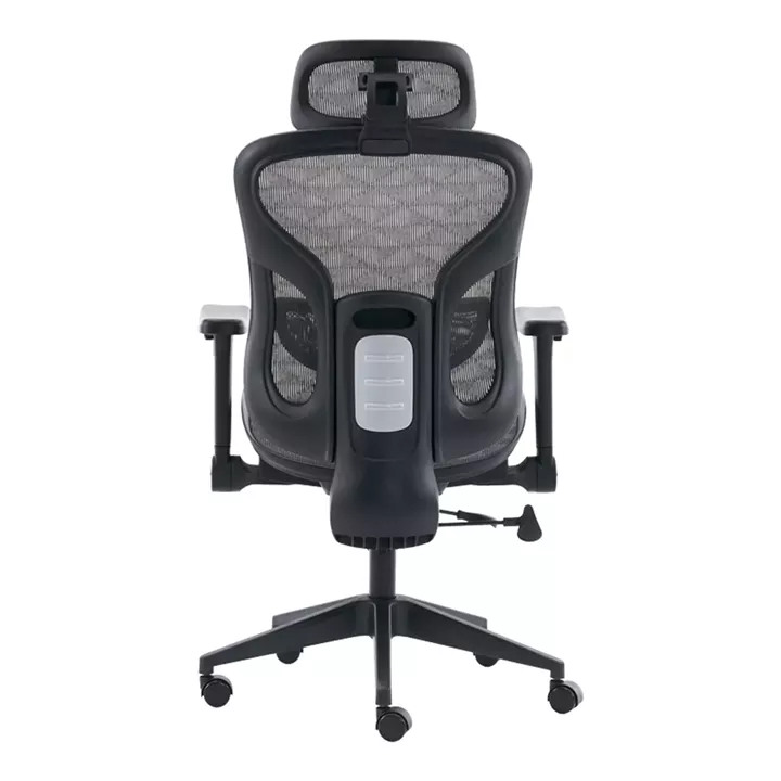 Καρέκλα γραφείου εργασίας Mesgo pakoworld μαύρο-γκρι 68x67-72x110-136εκ