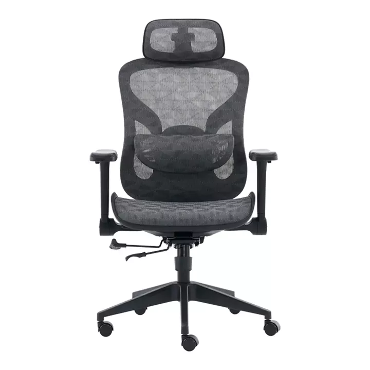 Καρέκλα γραφείου εργασίας Mesgo pakoworld μαύρο-γκρι 68x67-72x110-136εκ