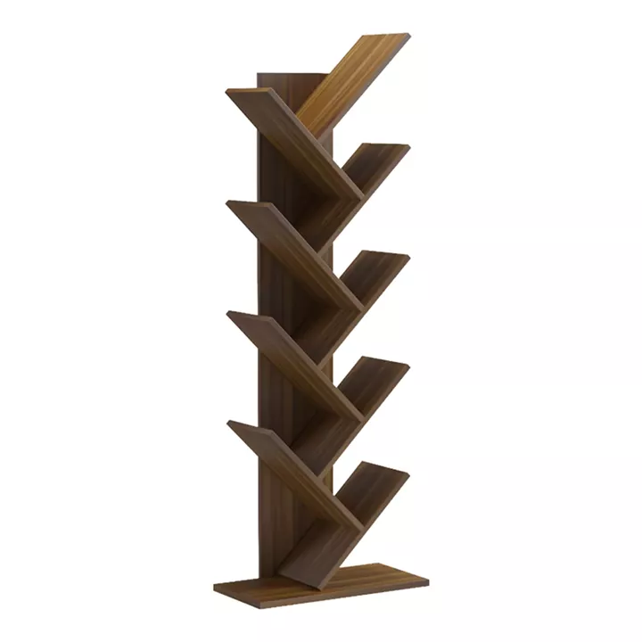 Bookcase Fyllo pakoworld walnut 50x25x141.5cm
