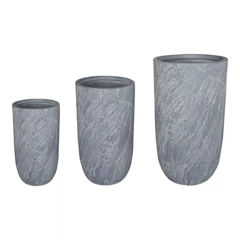 Κασπώ Anteria pakoworld σετ 3τεμ κεραμικό σε γκρι-μπεζ απόχρωση