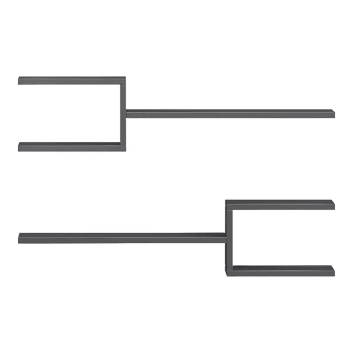 Ραφιέρα τοίχου Galler pakoworld ανθρακί 79x19.5x18εκ