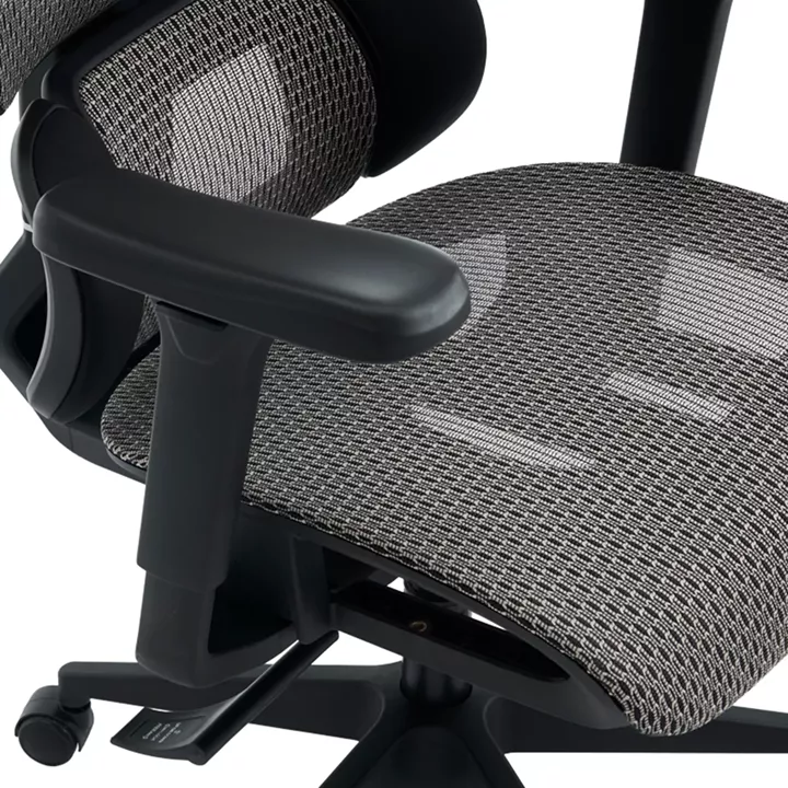 Καρέκλα γραφείου εργασίας ErgoFlow pakoworld μαύρο-γκρι 73x64x112-135εκ