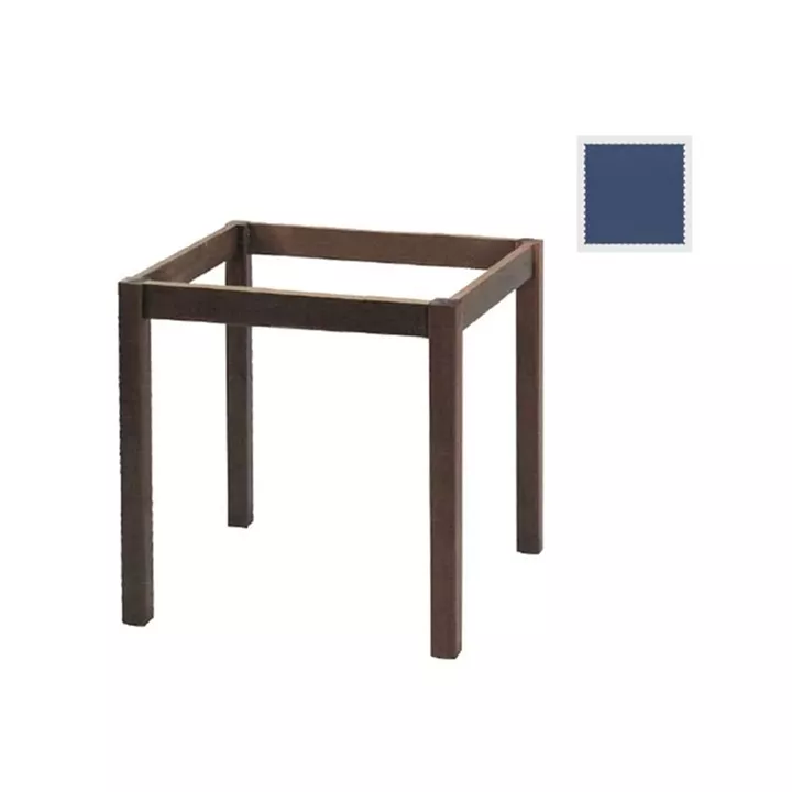 ΚΑΦΕΝΕΙΟΥ Βάση Τραπεζιού Οξιά Λυόμενη για Επιφάνεια 60x60cm, Βαφή Εμποτισμού Ανιλίνη Μπλε