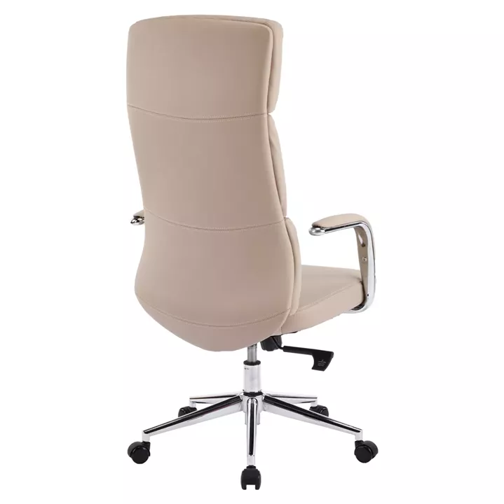 ΚΑΡΕΚΛΑ ΓΡΑΦΕΙΟΥ MEITE HM18353.02 ΜΠΕΖ PU ΔΕΡΜΑ--ΒΑΣΗ ΧΡΩΜΙΟΥ 66x71x127Υεκ