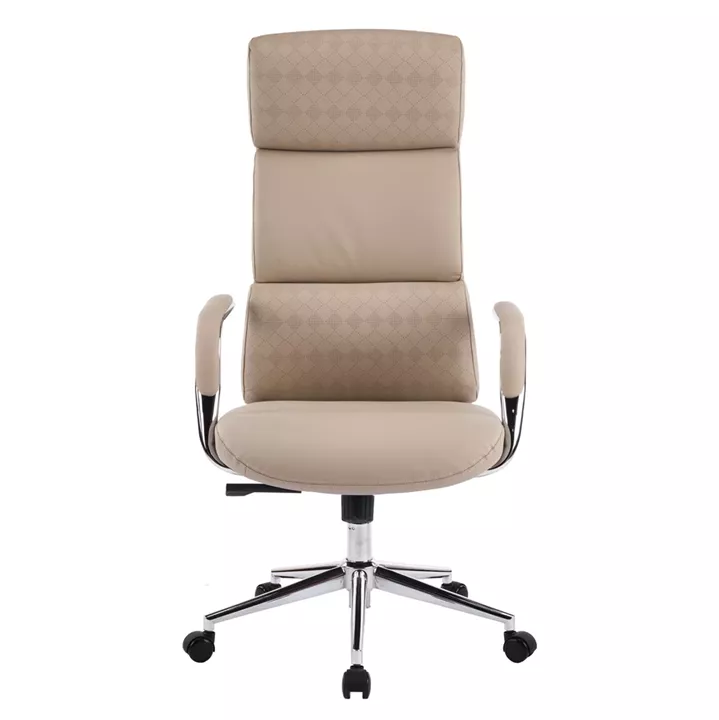 ΚΑΡΕΚΛΑ ΓΡΑΦΕΙΟΥ MEITE HM18353.02 ΜΠΕΖ PU ΔΕΡΜΑ--ΒΑΣΗ ΧΡΩΜΙΟΥ 66x71x127Υεκ