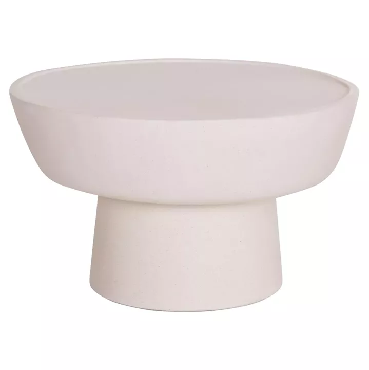 ΤΡΑΠΕΖΙ ΣΑΛΟΝΙΟΥ PIRSON HM18155.02 FIBER CEMENT ΣΕ ΛΕΥΚΟ--Φ60x36Υεκ.