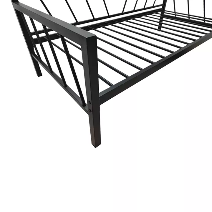 Κρεβάτι-Καναπές Remmie pakoworld μέταλλο μαύρο 90x190εκ