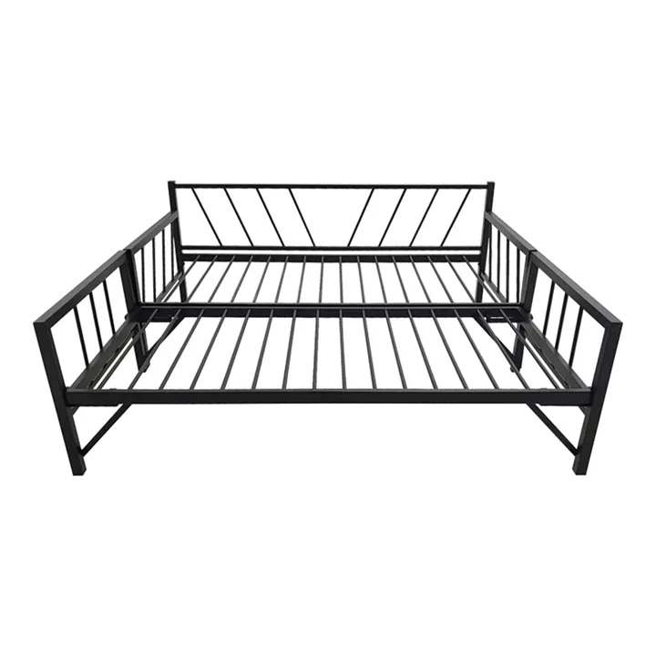 Κρεβάτι-Καναπές Remmie pakoworld μέταλλο μαύρο 90x190εκ