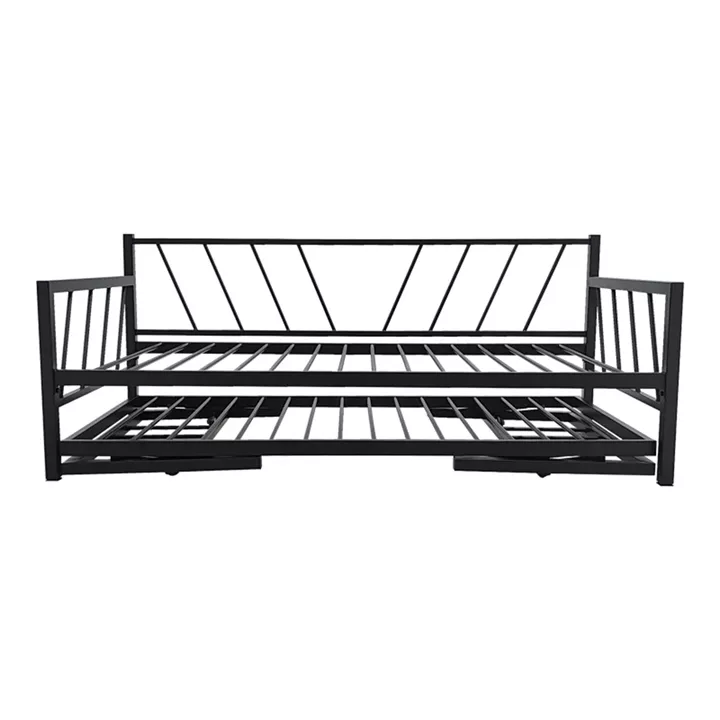 Κρεβάτι-Καναπές Remmie pakoworld μέταλλο μαύρο 90x190εκ