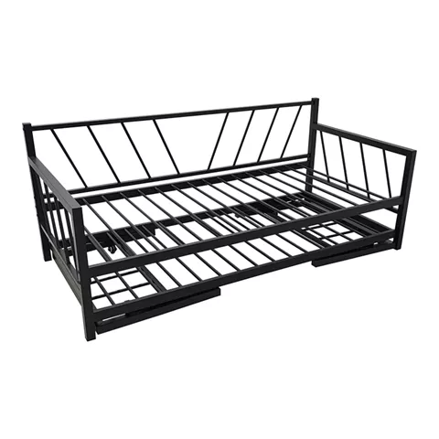 Κρεβάτι-Καναπές Remmie pakoworld μέταλλο μαύρο 90x190εκ