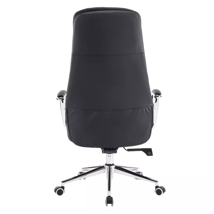 OFFICE CHAIR SONTY HM18354.01 BLACK PU LEATHER--CHROMED BASE 67x68x125Hcm.