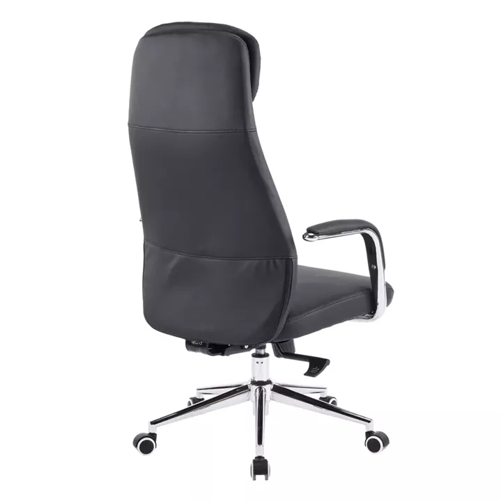 OFFICE CHAIR SONTY HM18354.01 BLACK PU LEATHER--CHROMED BASE 67x68x125Hcm.