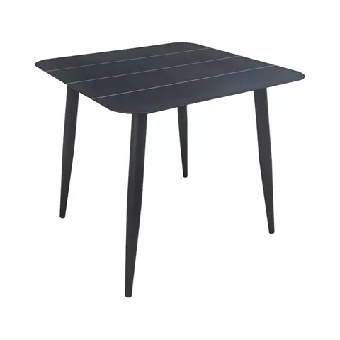 Τραπέζι Vista pakoworld αλουμίνιο σε ανθρακί απόχρωση 80x80x72εκ