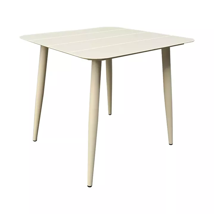 Τραπέζι Vista pakoworld αλουμίνιο σε σαμπανί απόχρωση 80x80x72εκ