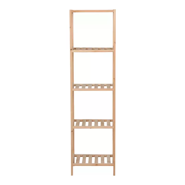 Floor shelf Zendia pakoworld fir wood in natural color 35x30x130cm