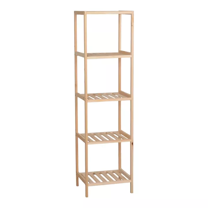 Floor shelf Zendia pakoworld fir wood in natural color 35x30x130cm