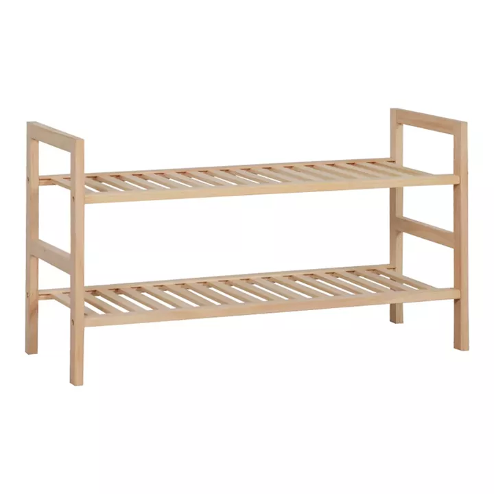 Παπουτσοθήκη Steper pakoworld 8 ζευγών ξύλο ελάτου σε φυσική απόχρωση 71x26x40εκ