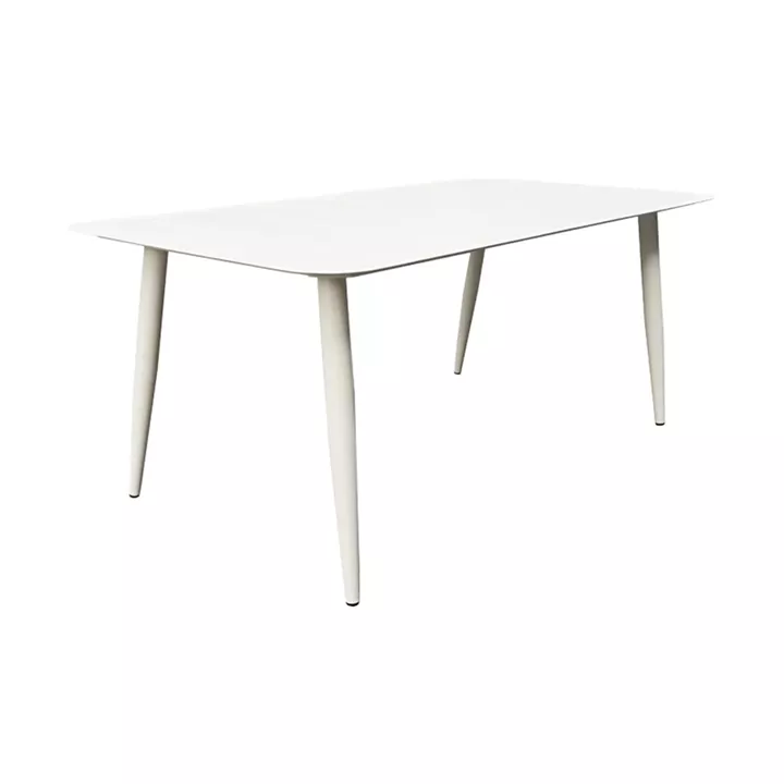 Τραπέζι Vista pakoworld αλουμίνιο σε λευκή απόχρωση 120x70x72εκ
