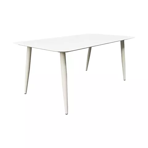 Vista pakoworld aluminum table in white shade 120x70x72cm