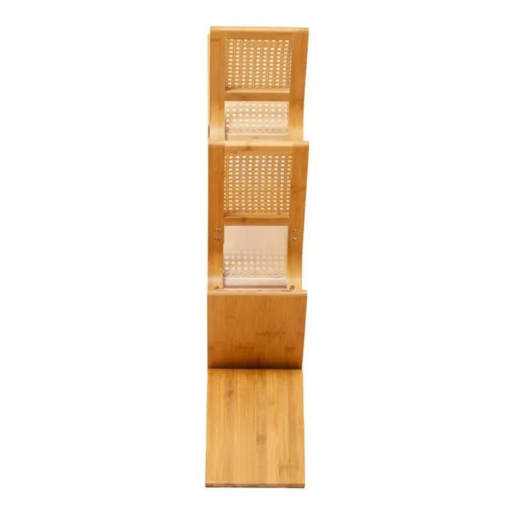 Bookcase Tome pakoworld bamboo in natural color 63x20x92cm