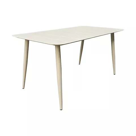 Τραπέζι Vista pakoworld αλουμίνιο σε σαμπανί απόχρωση 120x70x72εκ