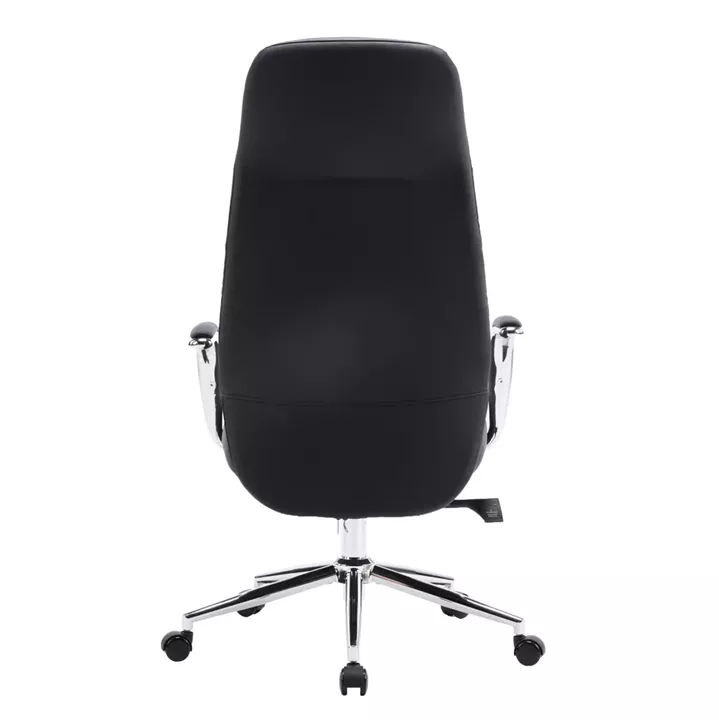 OFFICE CHAIR TEETER HM18355.01 BLACK PU LEATHER--CHROMED BASE 67x66x121Hcm.