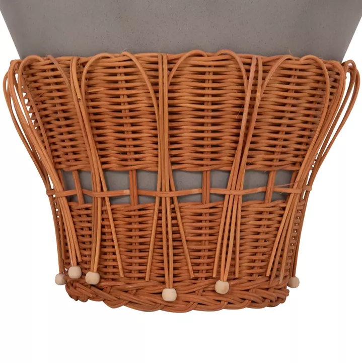 ΤΡΑΠΕΖΙ ΒΟΗΘΗΤΙΚΟ PERRAL HM18164.03S FIBER CEMENT ΓΚΡΙ-ΦΥΣΙΚΟ RATTAN--Φ42x36Υεκ