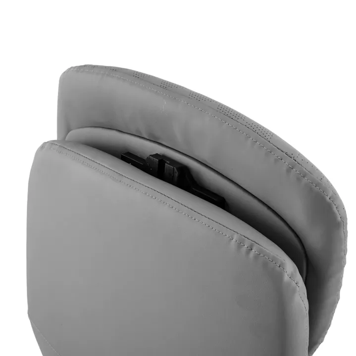 OFFICE CHAIR TEETER HM18355.10 GREY PU LEATHER--CHROMED BASE 67x66x121Hcm.