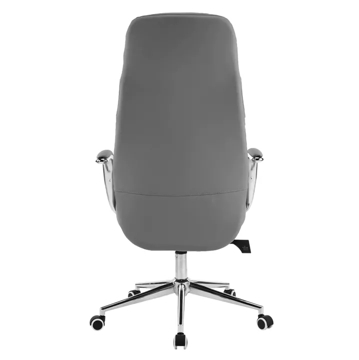 OFFICE CHAIR TEETER HM18355.10 GREY PU LEATHER--CHROMED BASE 67x66x121Hcm.