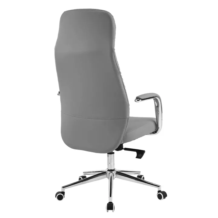OFFICE CHAIR TEETER HM18355.10 GREY PU LEATHER--CHROMED BASE 67x66x121Hcm.