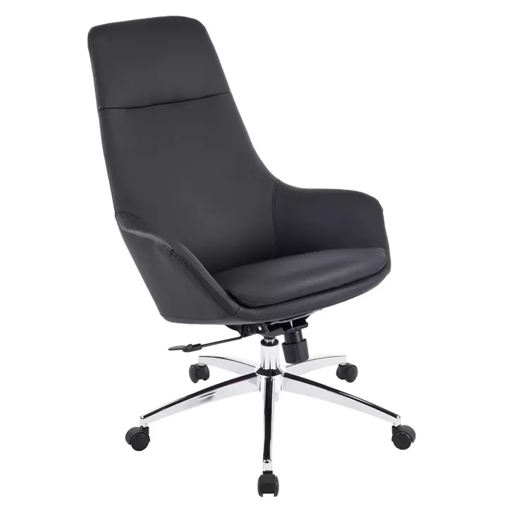 ΚΑΡΕΚΛΑ ΓΡΑΦΕΙΟΥ BEKKER HM18359.01 ΜΑΥΡΟ PU ΔΕΡΜΑ--ΒΑΣΗ ΧΡΩΜΙΟΥ 67x67x126Υεκ