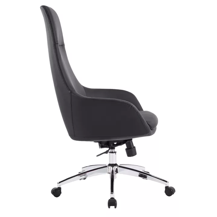 ΚΑΡΕΚΛΑ ΓΡΑΦΕΙΟΥ BEKKER HM18359.01 ΜΑΥΡΟ PU ΔΕΡΜΑ--ΒΑΣΗ ΧΡΩΜΙΟΥ 67x67x126Υεκ