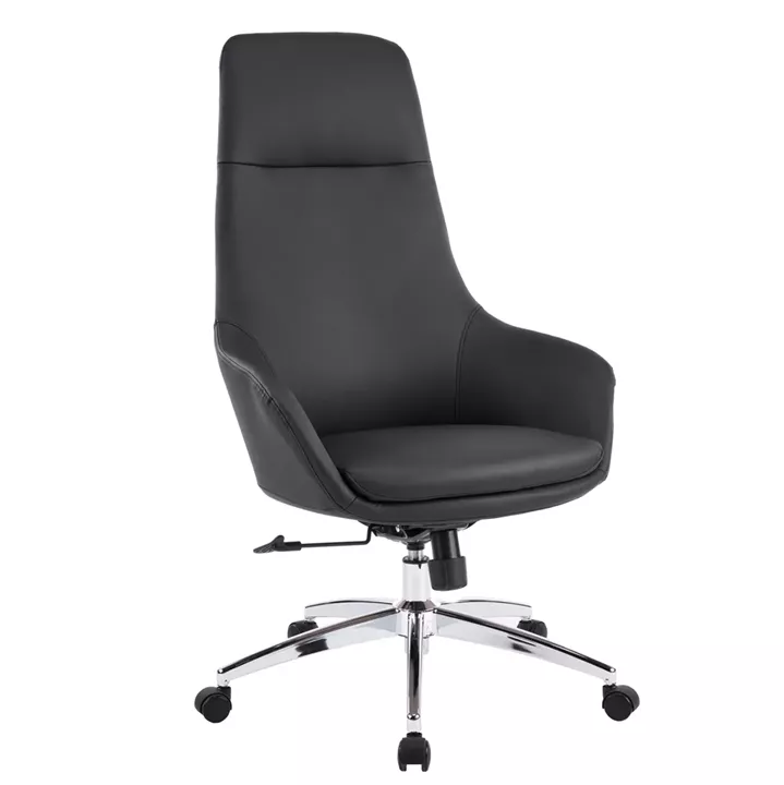 ΚΑΡΕΚΛΑ ΓΡΑΦΕΙΟΥ BEKKER HM18359.01 ΜΑΥΡΟ PU ΔΕΡΜΑ--ΒΑΣΗ ΧΡΩΜΙΟΥ 67x67x126Υεκ