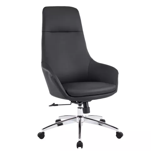 ΚΑΡΕΚΛΑ ΓΡΑΦΕΙΟΥ BEKKER HM18359.01 ΜΑΥΡΟ PU ΔΕΡΜΑ--ΒΑΣΗ ΧΡΩΜΙΟΥ 67x67x126Υεκ