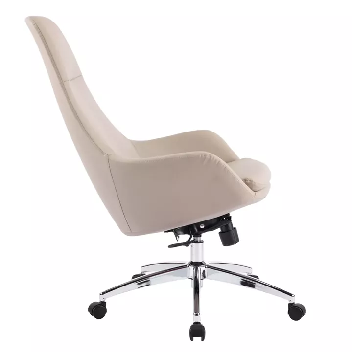 ΚΑΡΕΚΛΑ ΓΡΑΦΕΙΟΥ BEKKER HM18359.02 ΜΠΕΖ PU ΔΕΡΜΑ--ΒΑΣΗ ΧΡΩΜΙΟΥ 67x67x126Υεκ