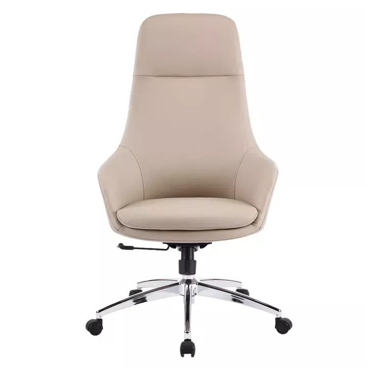 ΚΑΡΕΚΛΑ ΓΡΑΦΕΙΟΥ BEKKER HM18359.02 ΜΠΕΖ PU ΔΕΡΜΑ--ΒΑΣΗ ΧΡΩΜΙΟΥ 67x67x126Υεκ