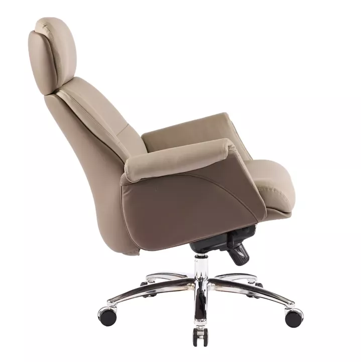 ΚΑΡΕΚΛΑ ΓΡΑΦΕΙΟΥ TOMLIN HM18358.02 ΜΠΕΖ-ΚΑΦΕ PU ΔΕΡΜΑ--ΒΑΣΗ ΧΡΩΜΙΟΥ 72x74x128Υεκ