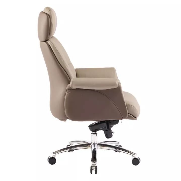 ΚΑΡΕΚΛΑ ΓΡΑΦΕΙΟΥ TOMLIN HM18358.02 ΜΠΕΖ-ΚΑΦΕ PU ΔΕΡΜΑ--ΒΑΣΗ ΧΡΩΜΙΟΥ 72x74x128Υεκ