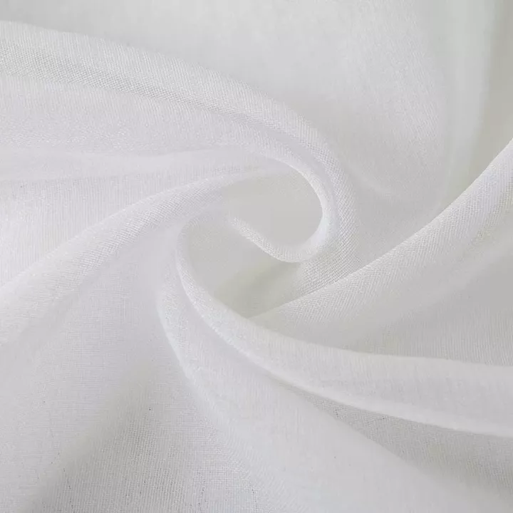 Beauty Home Κουρτίνα γάζα μονόχρωμη με 8 μεταλλικούς κρίκους Sharp Art 8448 140x270 Εκρού