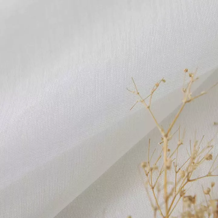 Beauty Home Κουρτίνα γάζα μονόχρωμη με 8 μεταλλικούς κρίκους Sharp Art 8448 140x270 Εκρού