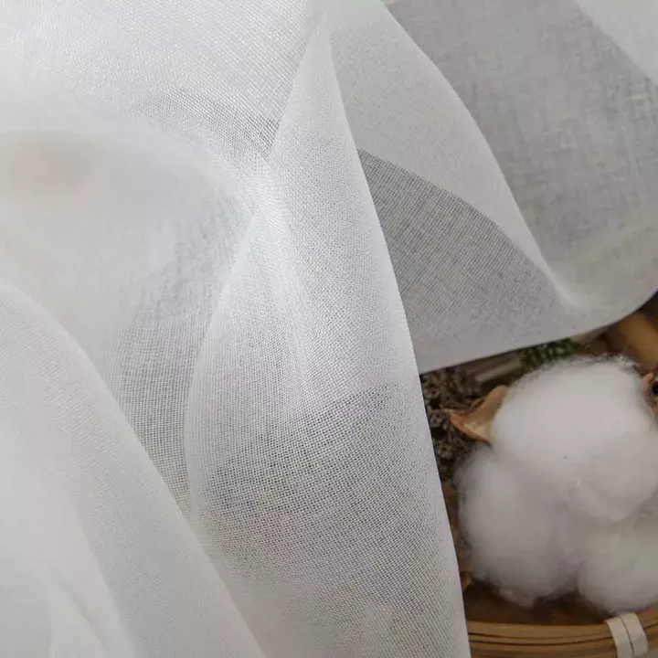 Beauty Home Κουρτίνα γάζα μονόχρωμη με 8 μεταλλικούς κρίκους Sharp Art 8448 140x270 Εκρού