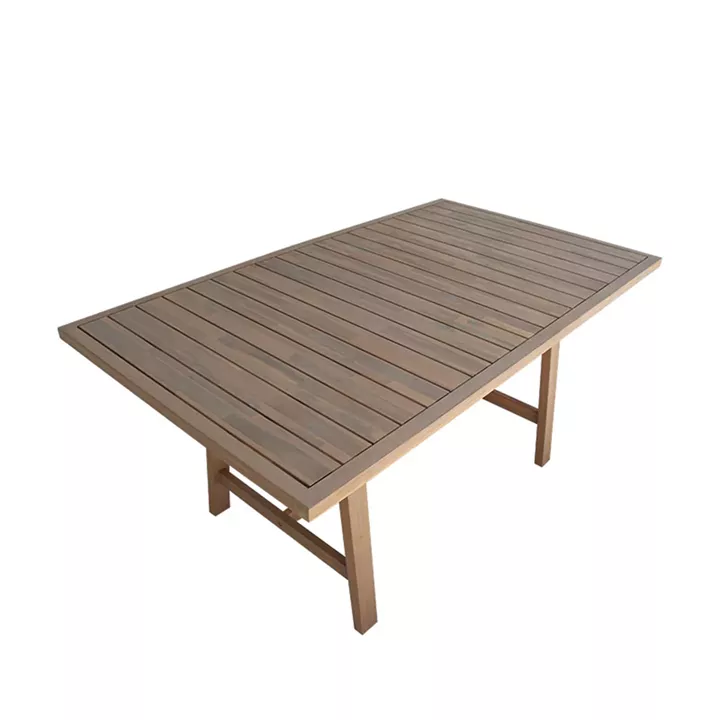 Τραπέζι Malibu pakoworld μασίφ ξύλο ακακίας σε φυσική απόχρωση 180x90x75εκ