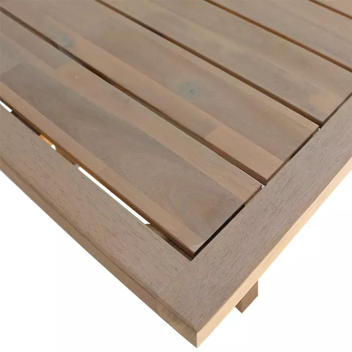 Τραπέζι Malibu pakoworld μασίφ ξύλο ακακίας σε φυσική απόχρωση 160x90x75εκ