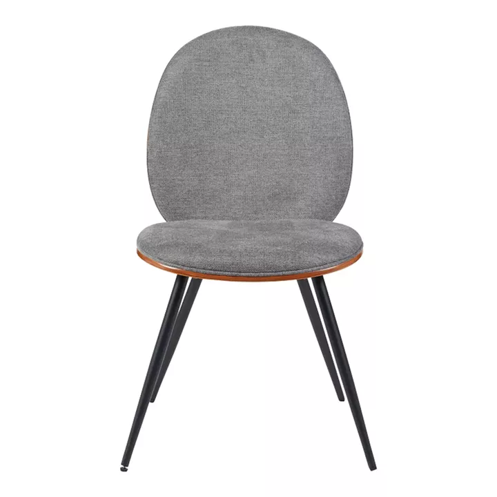 Καρέκλα Nerezy pakoworld σκελετός plywood με γκρι ύφασμα 57.5x48x88εκ