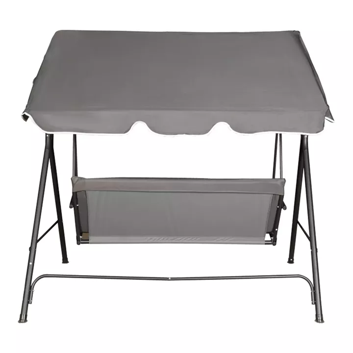 Κούνια κήπου Globo pakoworld μέταλλο μαύρο-ύφασμα σε ανθρακί απόχρωση 170x110x153εκ