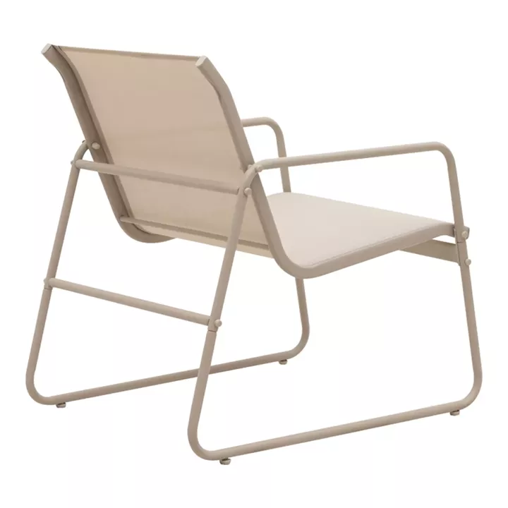 Σαλόνι εξωτερικού χώρου Veranda textilene-μέταλλο σε λευκή απόχρωση