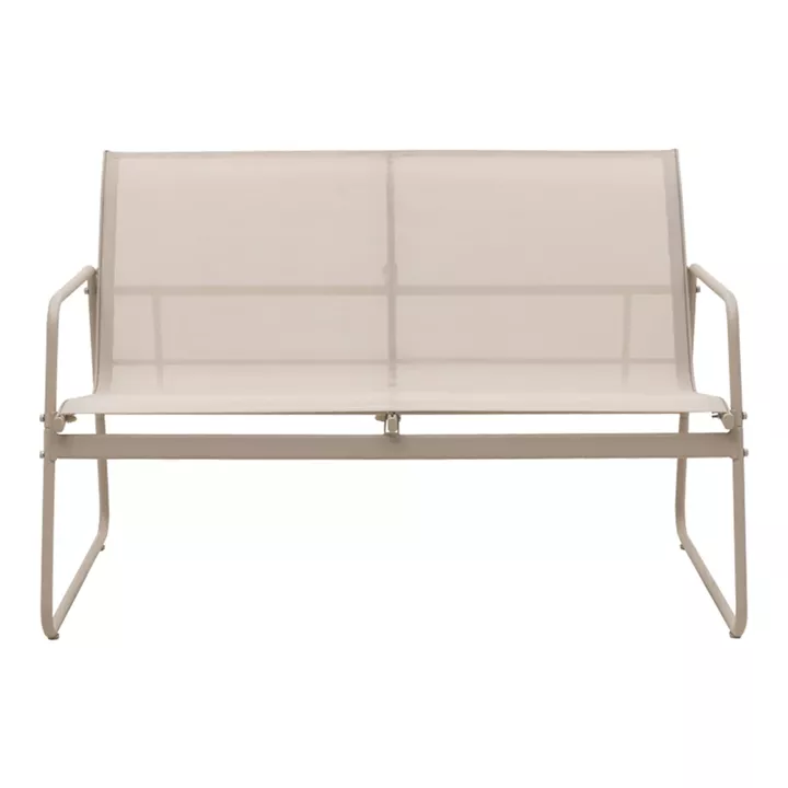 Σαλόνι εξωτερικού χώρου Veranda textilene-μέταλλο σε λευκή απόχρωση